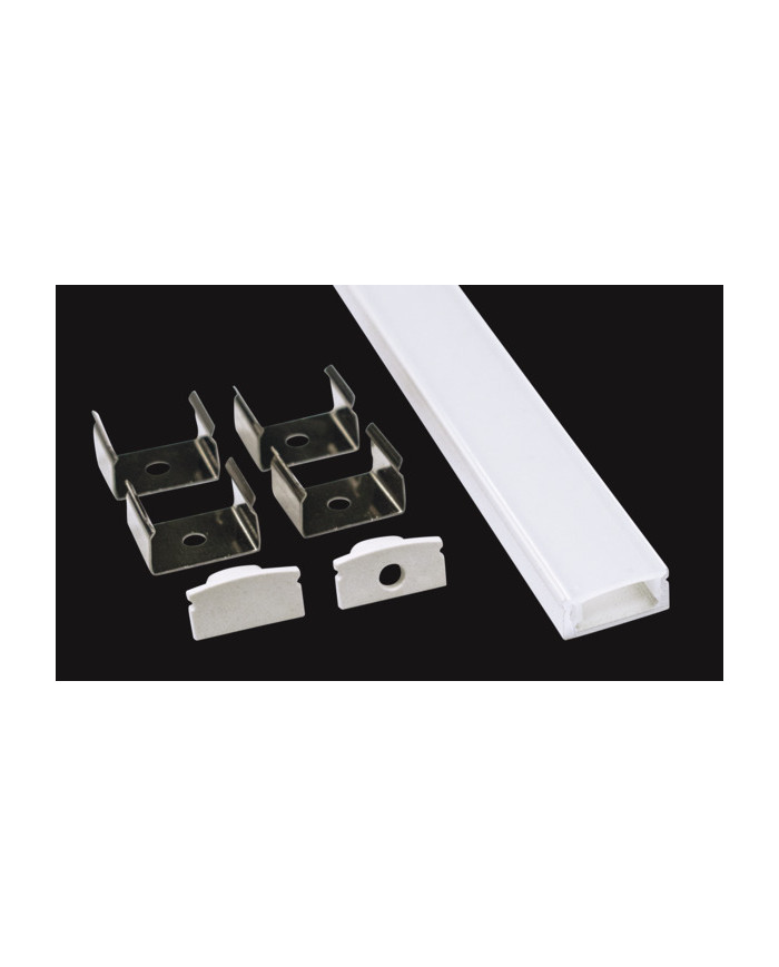 KIT PROFILO ALLUMINIO 2M DA PARETE BIANCO
