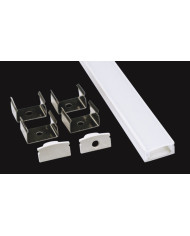 KIT PROFILO ALLUMINIO 2M DA PARETE BIANCO