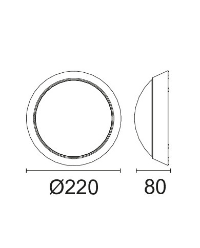 PLAFONIERA A LED ROTONDA 20W IP65 120° TRICOLOR