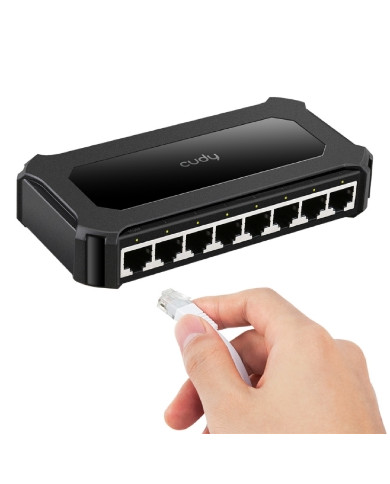 SWITCH DI RETE 8 PORTE GIGABIT 10/100/1000 MPS