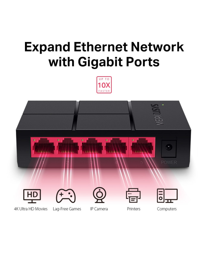 SWITCH DI RETE 5 PORTE 10/100/1000MBPS MERCUSYS