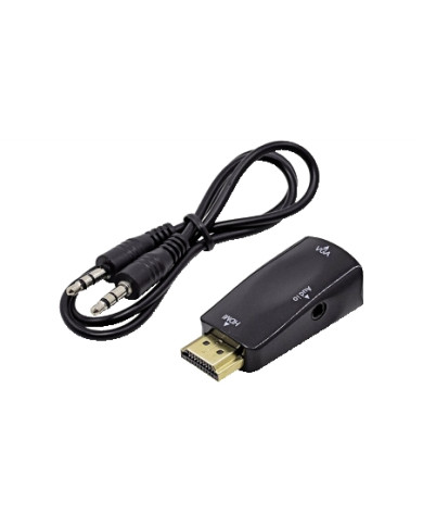 CONVERTITORE DA HDMI A VGA CON AUDIO MINI