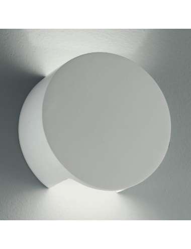 APPLIQUE GESSO TONDO BIEMISSIONE LUMINOSA 15X7CM