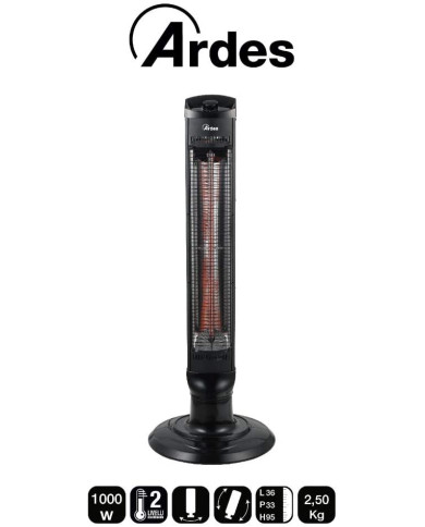 STUFA AL CARBONIO 1000W 2 ELEMENTI OSCILLANTI