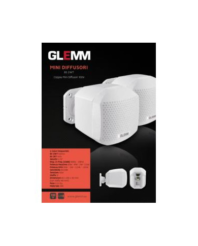 COPPIA CASSE MINI DIFFUSORI 20WATT 100V