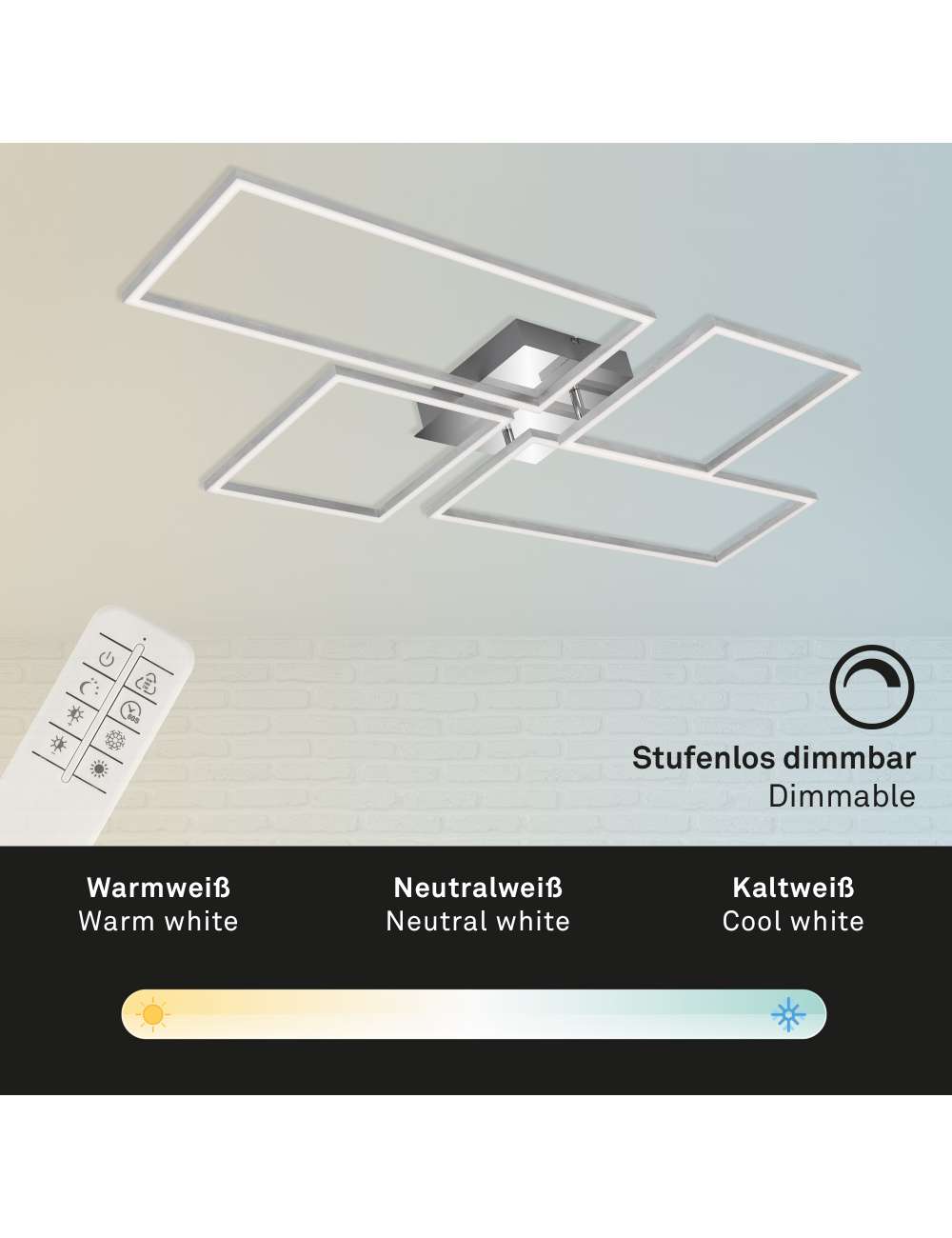 PLAFONIERA A LED ORIENTABILE 5500 LM 55W 110CM
