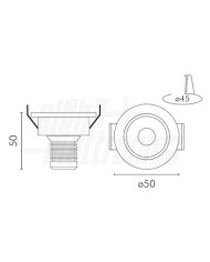 FARETTO LED DA INCASSO 5W 12,5V LUCE NATURALE