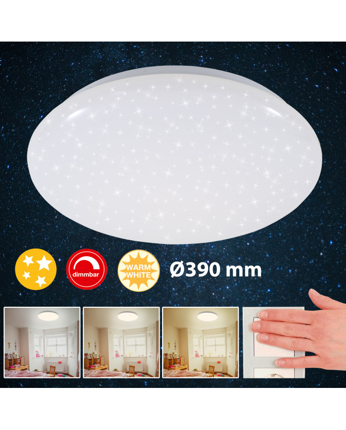 PLAFONIERA A LED ROTONDA CIELO STELLATO 39CM 18W