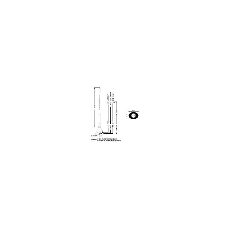ANTENNA AM/FM/DAB+ AMPLIFICATA DA TETTO POSTERIORE