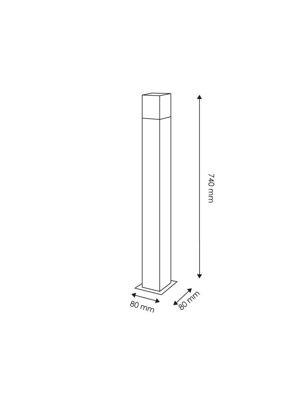 PALETTO DESIGN PLUS DA GIARDINO IN ALLUMINIO NERO