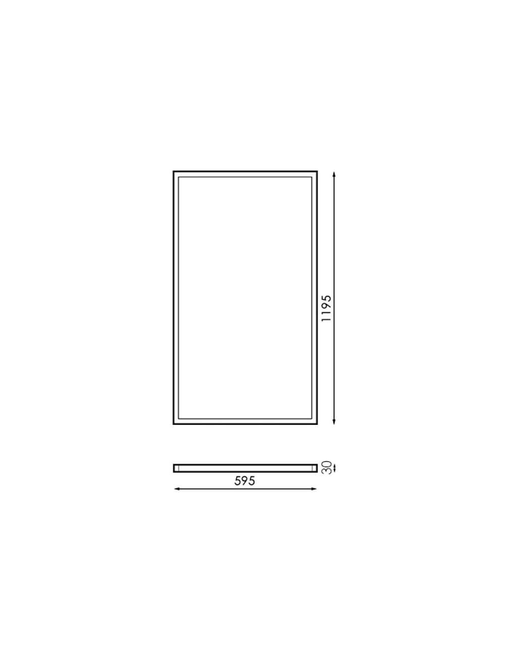 PANNELLO LED 120X60 80W 4500K CORNICE BIANCA