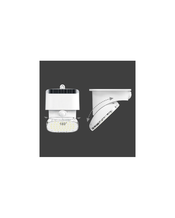 APPLIQUE LED SOLARE CON SENSORE PIR E CREPUSCOLARE