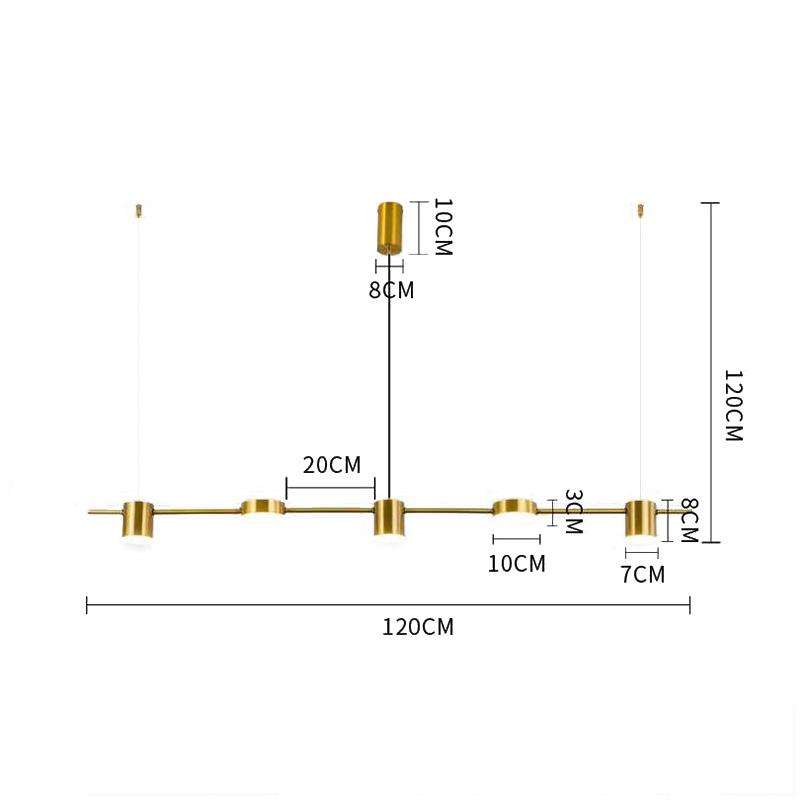 LAMPADARIO DA SOFFITTO SIXNG 30W COLOR ORO