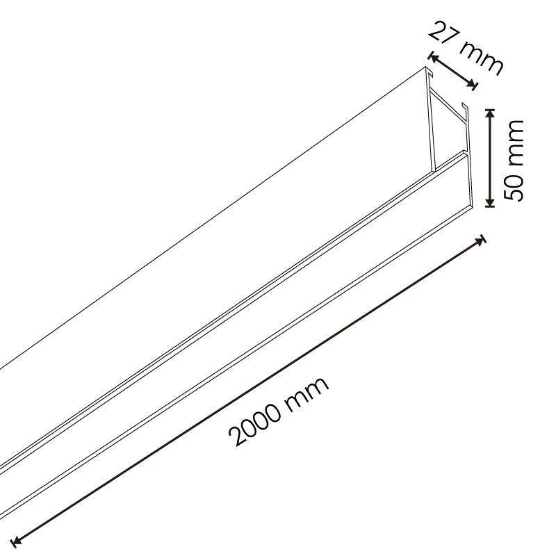 GUIDA MAGNETICA 2MT NERO
