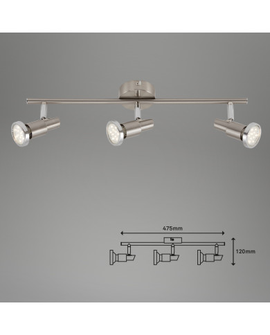 FARETTO SPOT ORIENTABILE 3GU10 3W 250LM