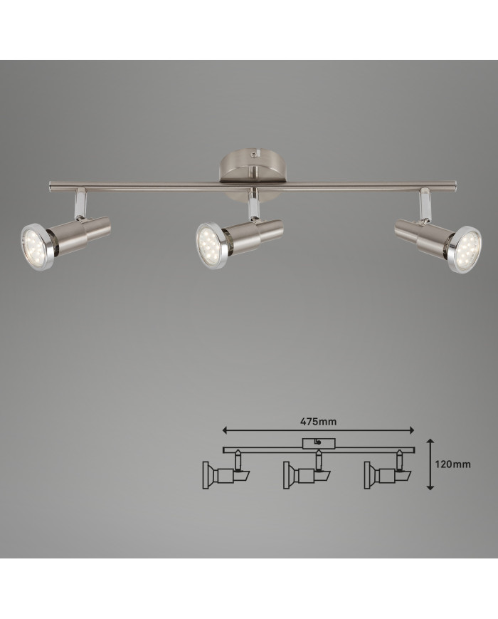 FARETTO SPOT ORIENTABILE 3GU10 3W 250LM