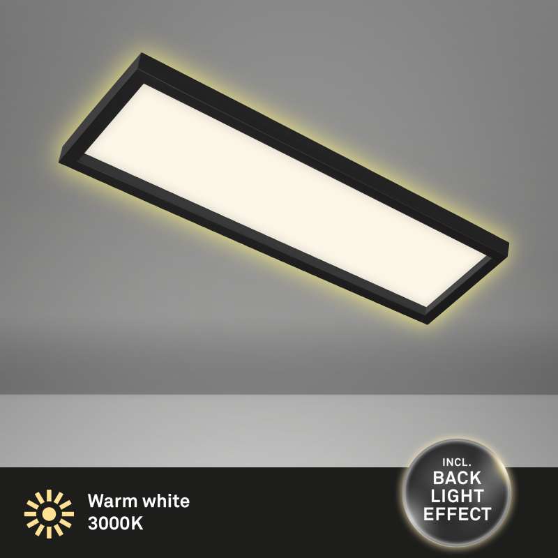 PLAFONIERA LED RETTANGOLARE 58,2CM 3000LM 22W NERO