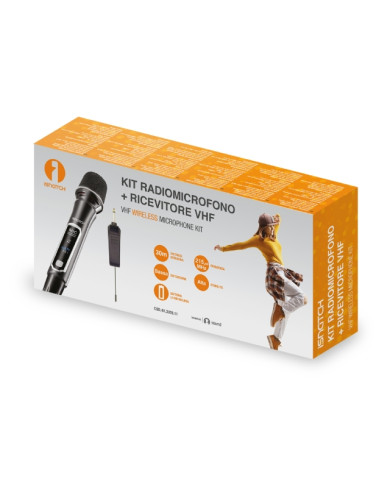 KIT RADIOMICROFONO + RICEVITORE VHF 215MHZ