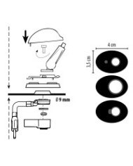 ANTENNA FM PER AUTO 3 BASI DA TETTO ANTERIORE
