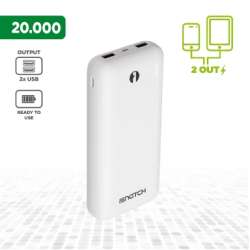 BATTERIA DA VIAGGIO POWER BANK 20000 MAH BIANCA
