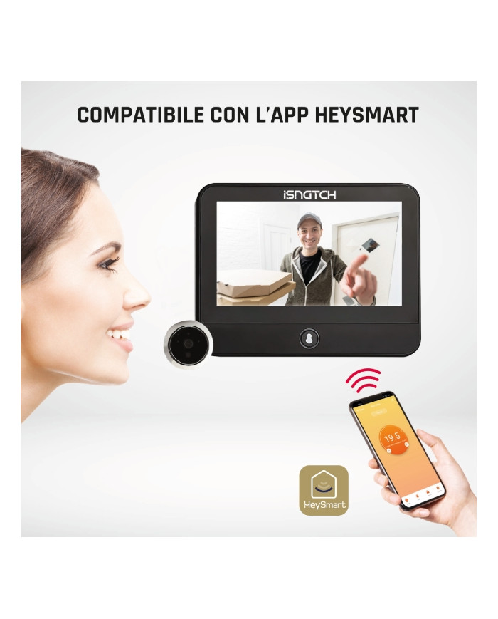 SPIONCINO DIGITALE SMART 2MP CON DISPLAY 4,3