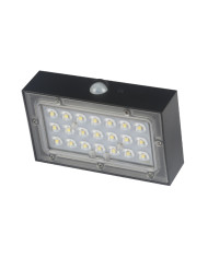 APPLIQUE LED SOLARE CON SENSORE PIR E CREPUSCOLARE