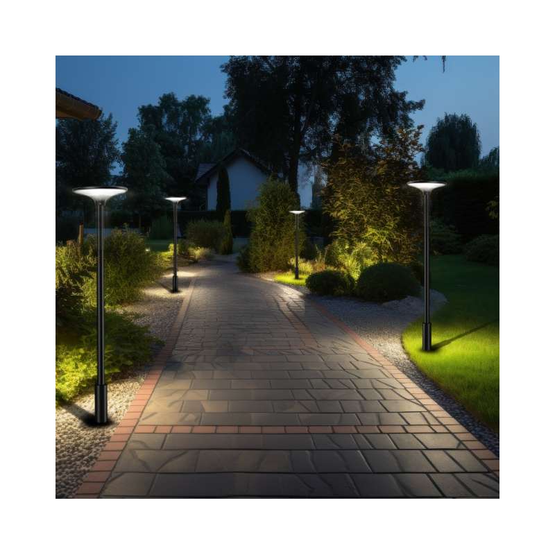 LAMPIONE CON PANNELLO SOLARE 4000K  LUCE NATURALE