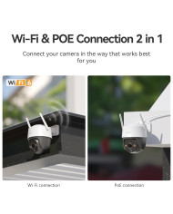 TELECAMERA DOME 2C 2K PTZ IP/WI-FI FULL-COLOR 3MP