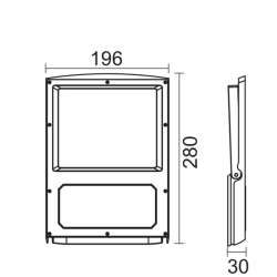 FARO A LED CON PANNELLO SOLARE 100W 4000K IP66