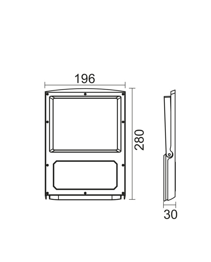 FARO A LED CON PANNELLO SOLARE 100W 4000K IP66
