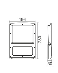 FARO A LED CON PANNELLO SOLARE 100W 4000K IP66