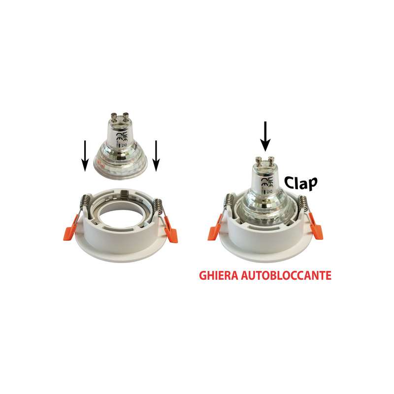 SUPPORTO PER LAMPADE DICROICHE GU10 ED MR16