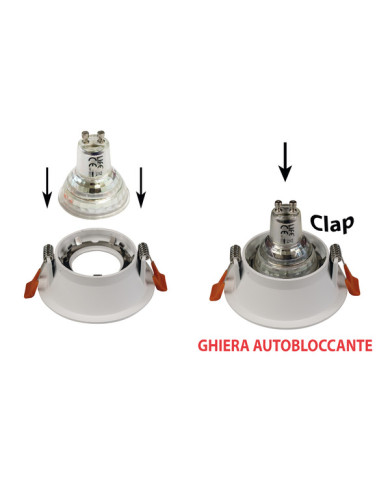 SUPPORTO PER LAMPADE DICROICHE GU10 ED MR16