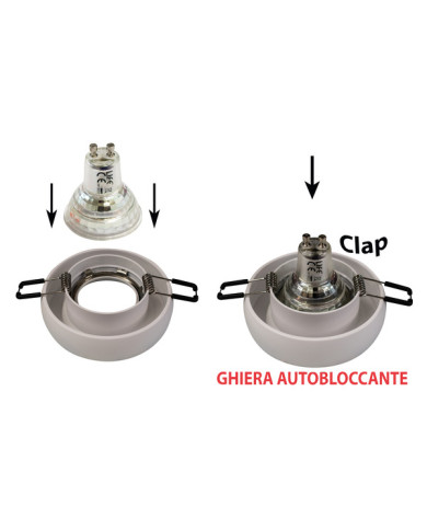 SUPPORTO PER LAMPADE DICROICHE GU10 ED MR16