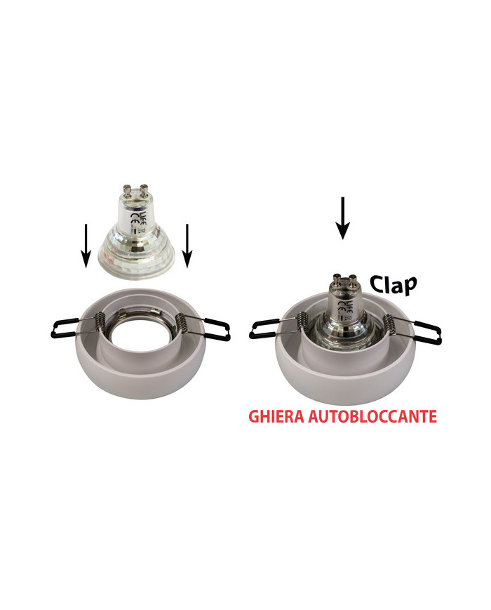 SUPPORTO PER LAMPADE DICROICHE GU10 ED MR16