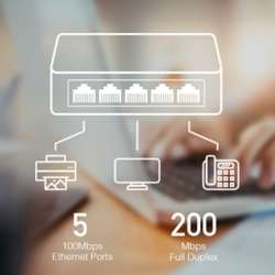 SWITCH DESKTOP A 5 PORTE 10/100 MBPS