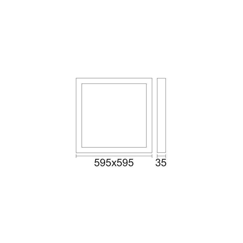 PLAFONIERA A LED 60X60 40W TRICOLOR 3000/4200/6500
