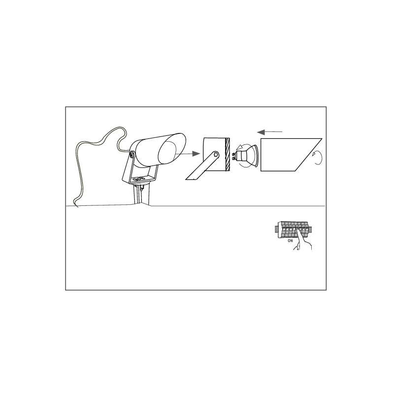 FARETTO LED DA GIARDINO PER GU10 CON PICCHETTO