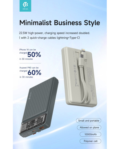 POWER BANK 10000MAH 22,5W CARICA RAPIDA 22,5W NERO