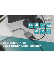 ADATTATORE SPINA TYPE-C A 2 PRESA HDMI UHD 4K 2IN1