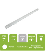 PLAFONIERA LED SLIM IP65 150CM 45W 5000LM 4000K