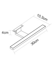 APPLIQUE DA SPECCHIO 9W 4000K° LUCE NATURALE