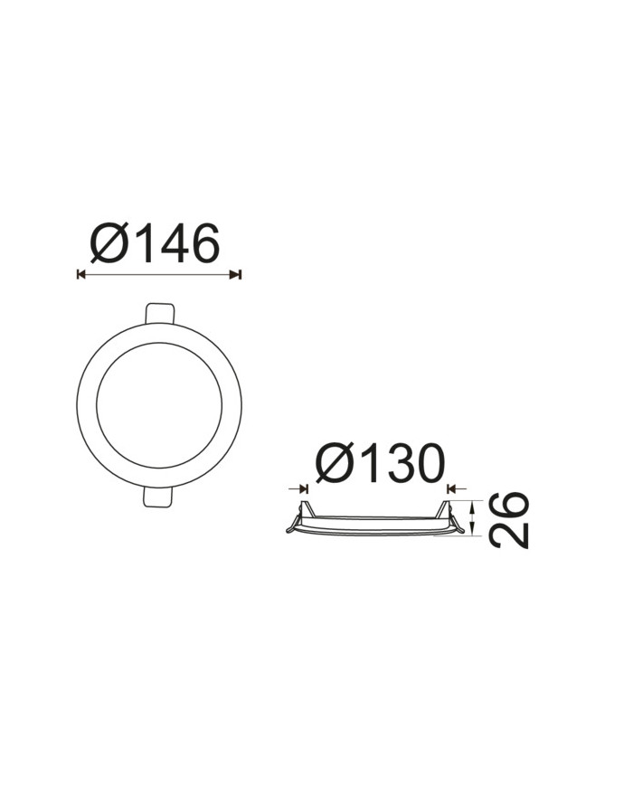 FARETTO TONDO A LED DA INCASSO ULTRA SLIM 9W 220V