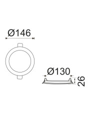 FARETTO TONDO A LED DA INCASSO ULTRA SLIM 9W 220V