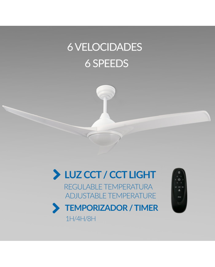 VENTILATORE DA SOFFITTO IVARA LED BIANCO 34W CCT