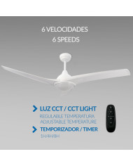 VENTILATORE DA SOFFITTO IVARA LED BIANCO 34W CCT