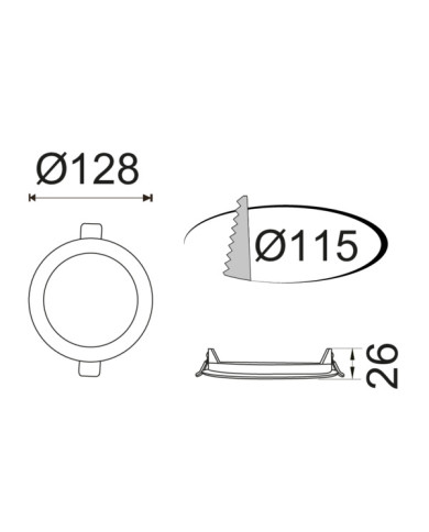 FARETTO TONDO A LED DA INCASSO ULTRA SLIM 6W 220V