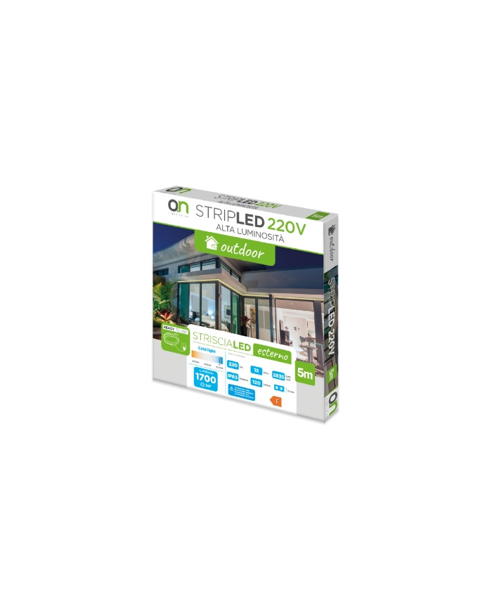 STRISCIA LED 220V 15W/M IP65 LUCE FREDDA 6000K