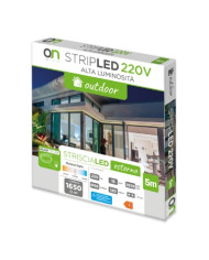 STRISCIA LED 220V 15W/M IP65 LUCE NATURALE 4000K