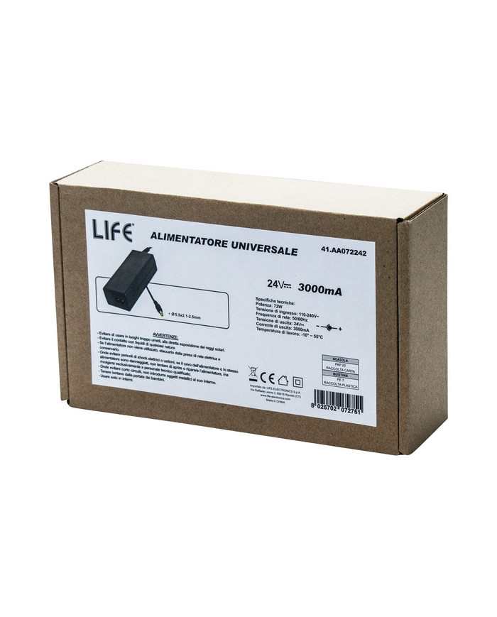 ALIMENTATORE SWITCHING 24VDC 3A 72W